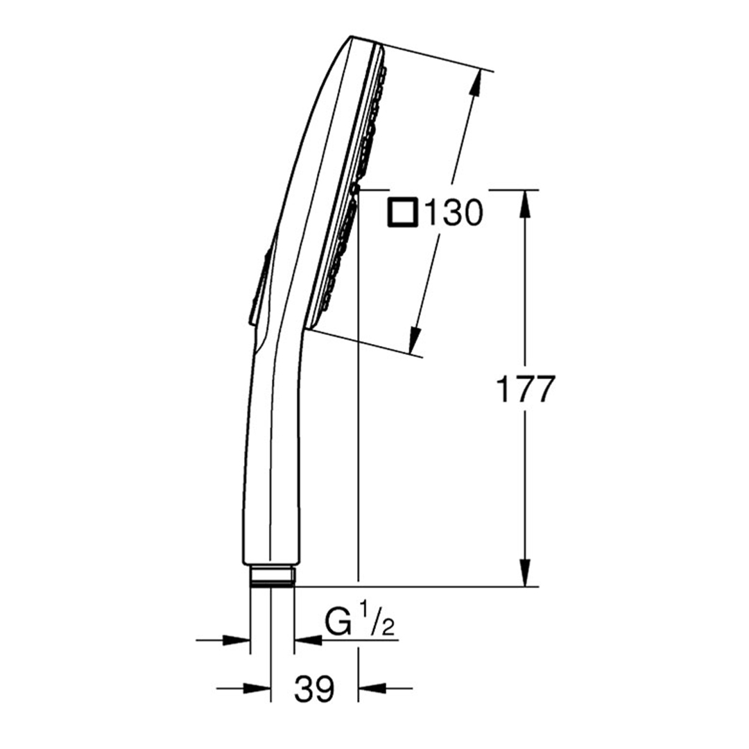  Ръчен душ с три струи Rainshower smartactive 130 cube Grohe 26582AL0 – Grohe 11.8.36.0002 – снимка 4
